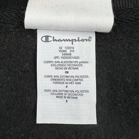 New Champion Men US S Black Jacket Zip Track Jacket Reverse Weave Colorblock  - Picture 9 of 9